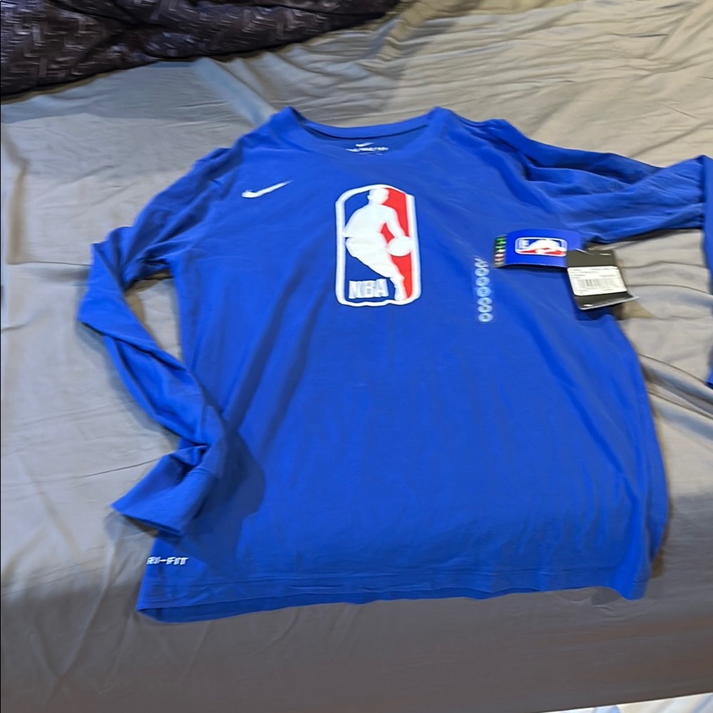 Nike Blue NBA Dri-FIT Long Sleeve Tee